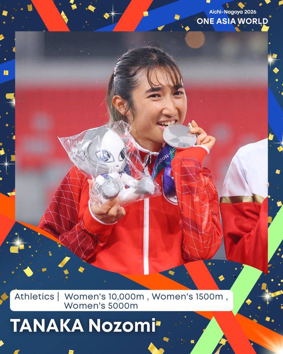 oaw_ai_ngo2026's tweet photo. 🏅歓喜をともに｜メダリストセレブレーション【2/3】

アジア競技大会で活躍したメダリストを称える「メダリストセレブレーション」🏅
本日の参加予定選手をご紹介します✨

⏰ 開催時間：18:00〜19:30
📍 開催場所：CHAMPIONS ROAD & STAGE
🏅 本日の参加予定選手：
〈Kurash | Men -81kg〉
Japan | OYOSHI Ken

〈Athletics | Women's 10,000m , Women's 1500m , Women's 5000m〉
Japan | TANAKA Nozomi

〈Athletics | Women's Marathon Race Walk〉
Japan | UMENO Yukiko

メダリストと喜びを分かち合い、会場いっぱいの拍手を送りましょう👏

入場無料なのでどなたでもお気軽にお越しいただけます✨

※参加選手や開催時間・場所、プログラム内容は、変更となる場合があります。
※会場内で撮影した写真・映像を、公式WebサイトやSNSで使用する場合があります。
#MeetOAW2026