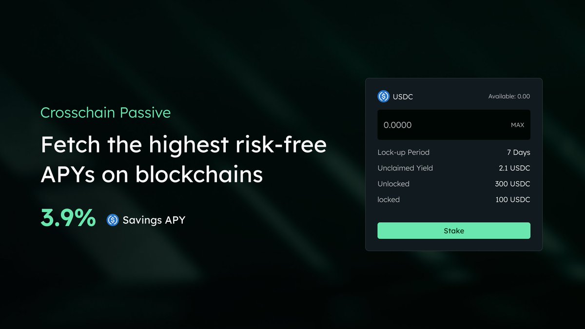 hyperfolio_io's tweet photo. Your savings accounts function like a yield aggregator’s vault and pays compound interests on your deposited assets. Whether your receipt tokens is actively invested into a strategy, your assets stay active on Hyperfolio, forever.

#Yield https://t.co/9k74CTT5W5