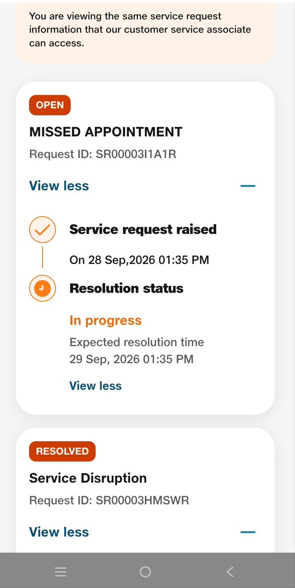 ElAdore4's tweet photo. 15 hrs after @JioCare claimed they’re “working to resolve it”, they silently CANCELLED my ticket (SR00003HMSWR) and marked it “Resolved” without fixing a thing!  
​Down since Sept 19. Rejected calls, missed visits, &amp; now fake closures? Disgraceful. @reliancejio #JioFiber https://t.co/kqVivSrhnV