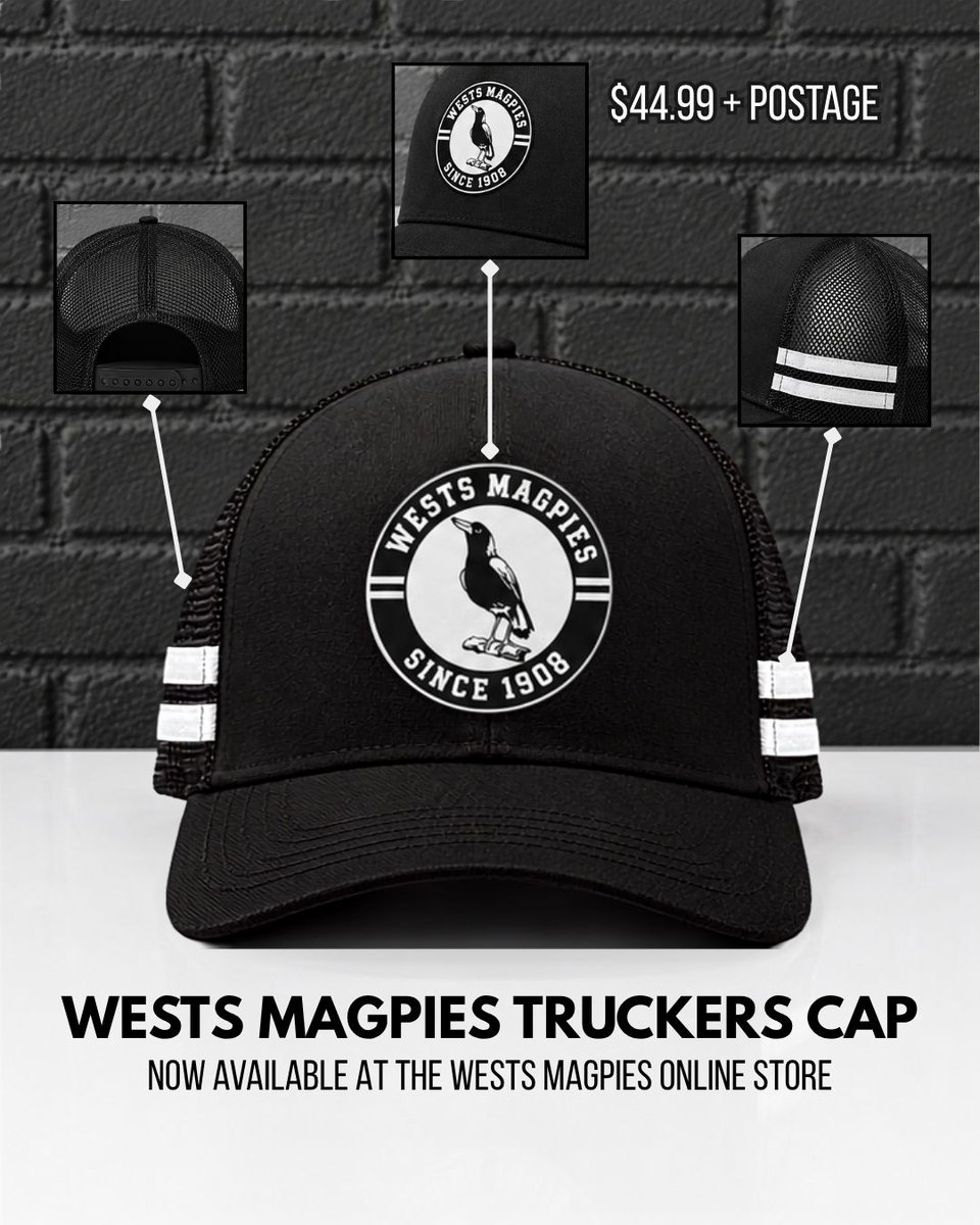 westsmagpies's tweet photo. The Wests Truckers Cap is here 🔥 https://t.co/sx7P26nRQk