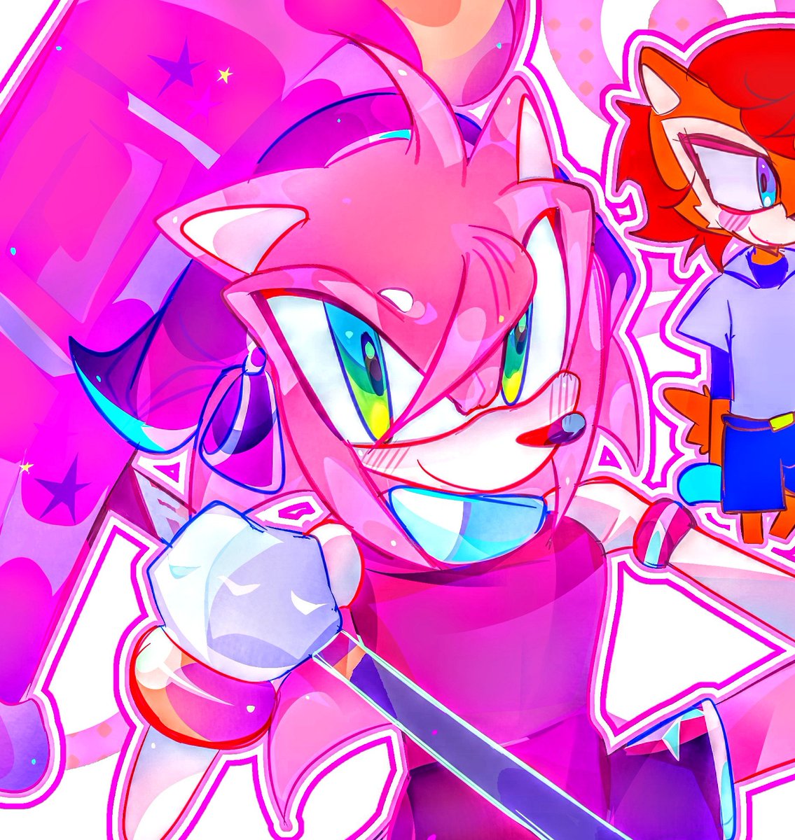 B4rny_art's tweet photo. Amy is the opposite gender, and Sally is the other. I really enjoyed doing this. #Parati #Oc #sonicthehedgehogㅤㅤㅤ #sonicartist #New #Digitaldrawing #Fandomsonic #Amyrose #genderchange #Mystyle #Parati #Oc #sonicthehedgehogㅤㅤㅤ #sonicartist #New #Digitaldrawing #Fandomsonic https://t.co/94khCSHSt0