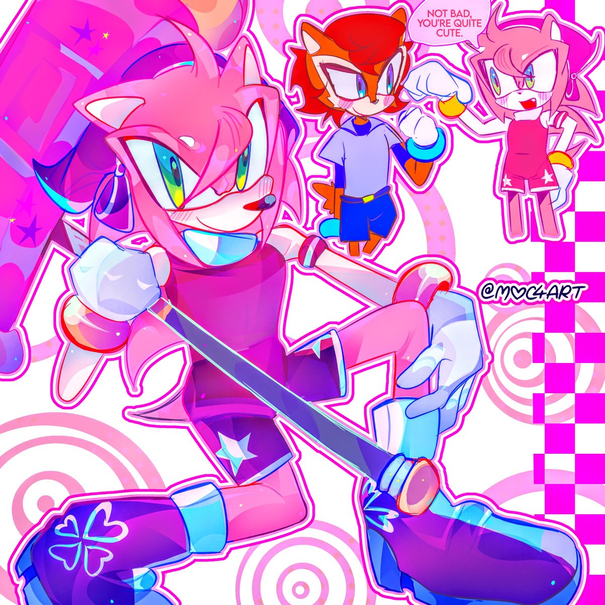 B4rny_art's tweet photo. Amy is the opposite gender, and Sally is the other. I really enjoyed doing this. #Parati #Oc #sonicthehedgehogㅤㅤㅤ #sonicartist #New #Digitaldrawing #Fandomsonic #Amyrose #genderchange #Mystyle #Parati #Oc #sonicthehedgehogㅤㅤㅤ #sonicartist #New #Digitaldrawing #Fandomsonic https://t.co/94khCSHSt0