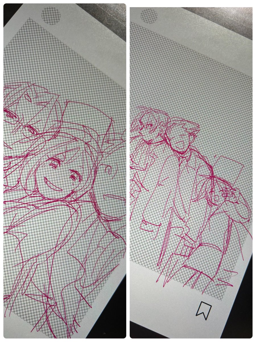 okmk_cho's tweet photo. どうしても同じ画角に3人を入れたすぎてグッズ作ろうとしてるんだけどうーん、どっちかにしたい https://t.co/c2LBst1K43