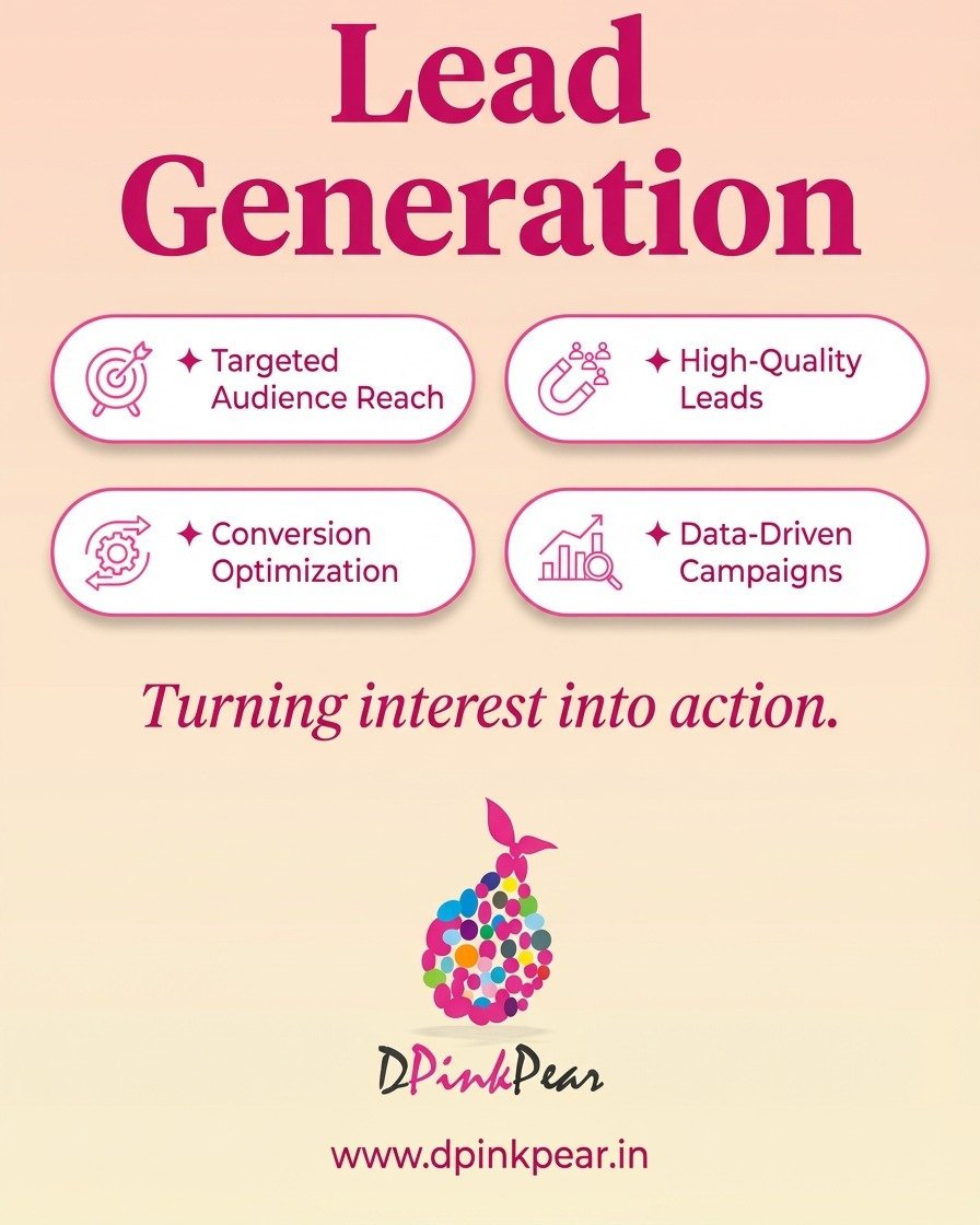 AmyLeweyguhk's tweet photo. Lead generation that turns interest into action. DPinkPear delivers targeted reach, high-quality prospects, conversion optimization, and data-driven campaigns to fill your pipeline with customers. Contact us: 9970089777 https://t.co/GV7JDLmaUc