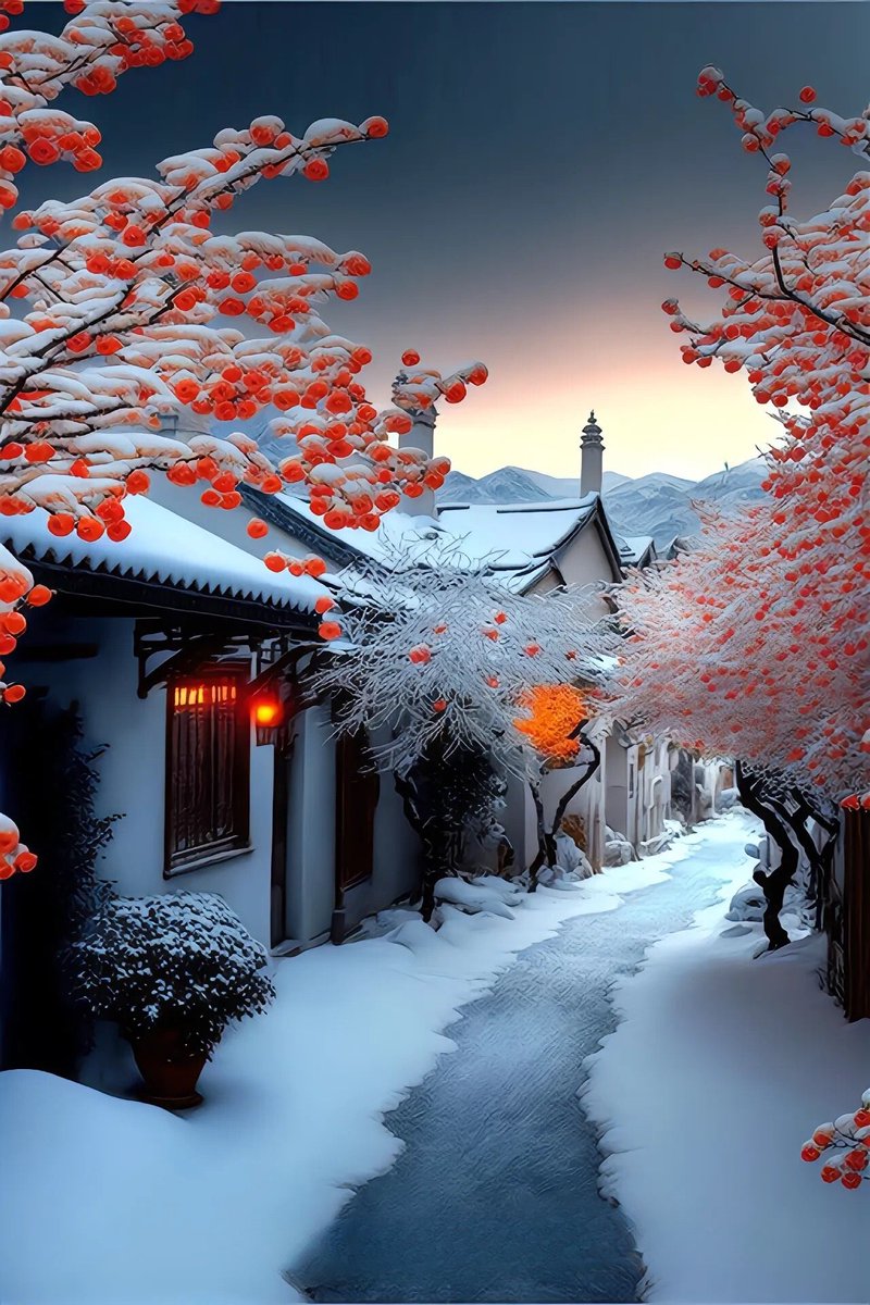 craft_edna__32e's tweet photo. Frozen lanterns shine, a brave soul walks through, no lies to hold back light—winter’s bold glow! https://t.co/CwRdrHbTEo