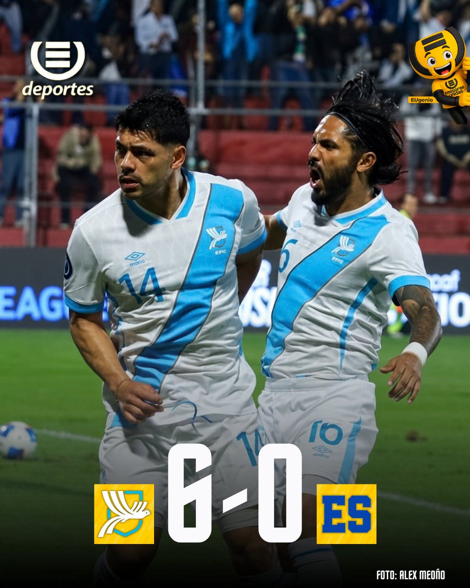 EUDeportes's tweet photo. #VamosGuate | 🇬🇹🔥 ¡GOLEADA HISTÓRICA! La Azul y Blanco no tuvo piedad y goleó a El Salvador en el marco de la segunda jornada de la Liga de Naciones de Concacaf; Jehú Fajardo fue la figura con tres goles

Visita ➡️ https://t.co/EODoND4TLX https://t.co/nvEj6xIyGS
