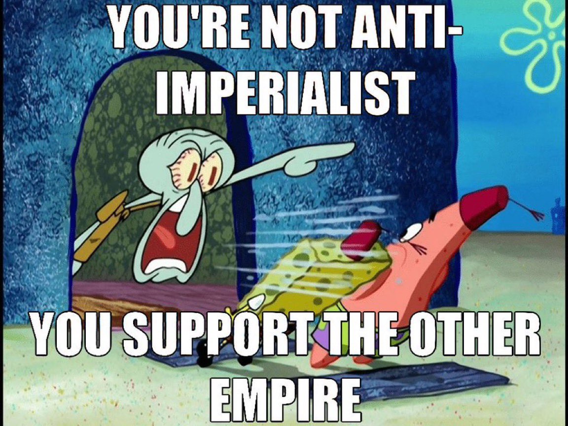 deadorundecided's tweet photo. @AMMM_1993 @yuri_bullet Comparing yourselves to imperialists👏 they are just as bad as Americans you know https://t.co/EGtTUDNRjA