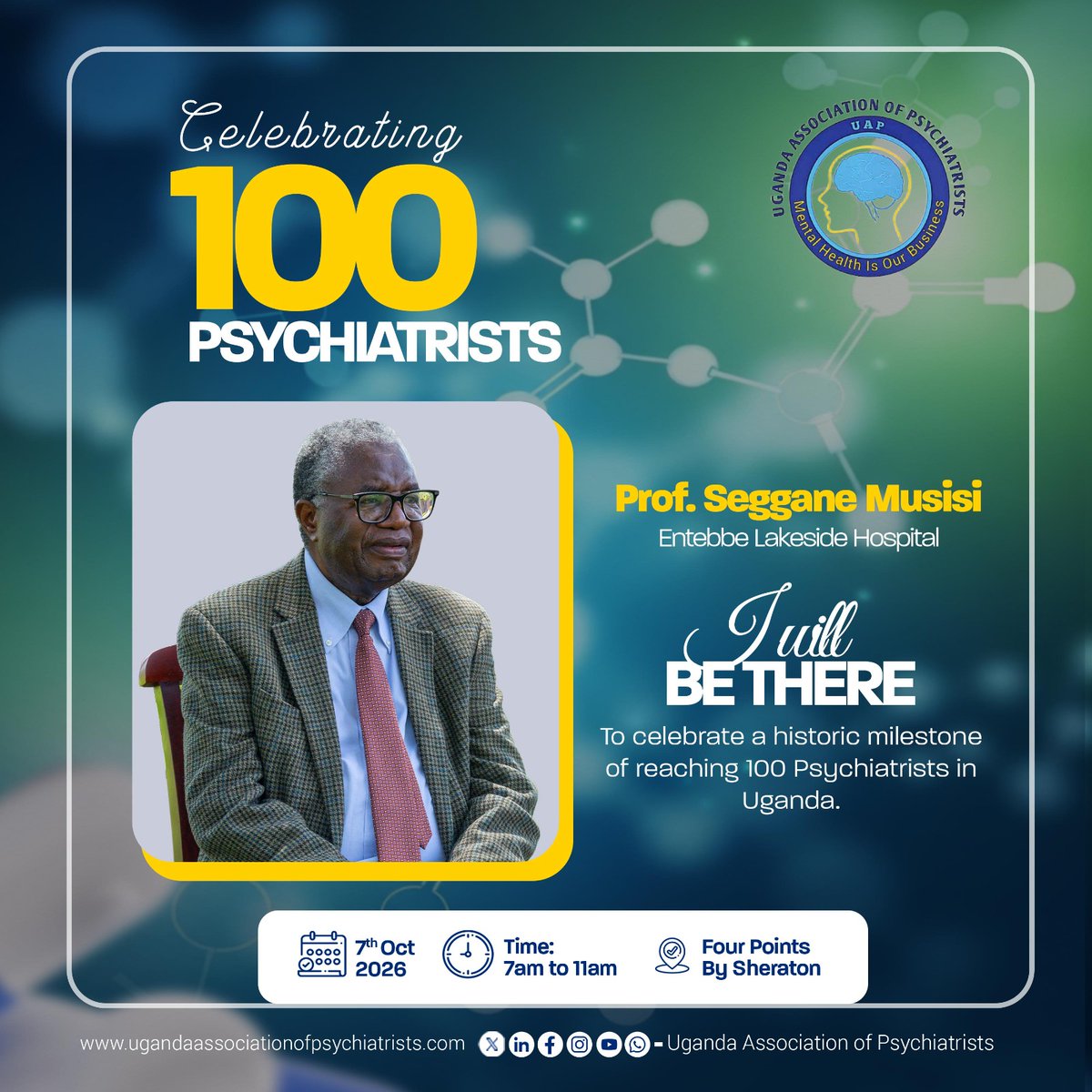 Ugpsychiatrists's tweet photo. Honored to announce that a true trailblazer and foundational pillar of Ugandan psychiatry will be joining us live! https://t.co/0b98ivyeFn