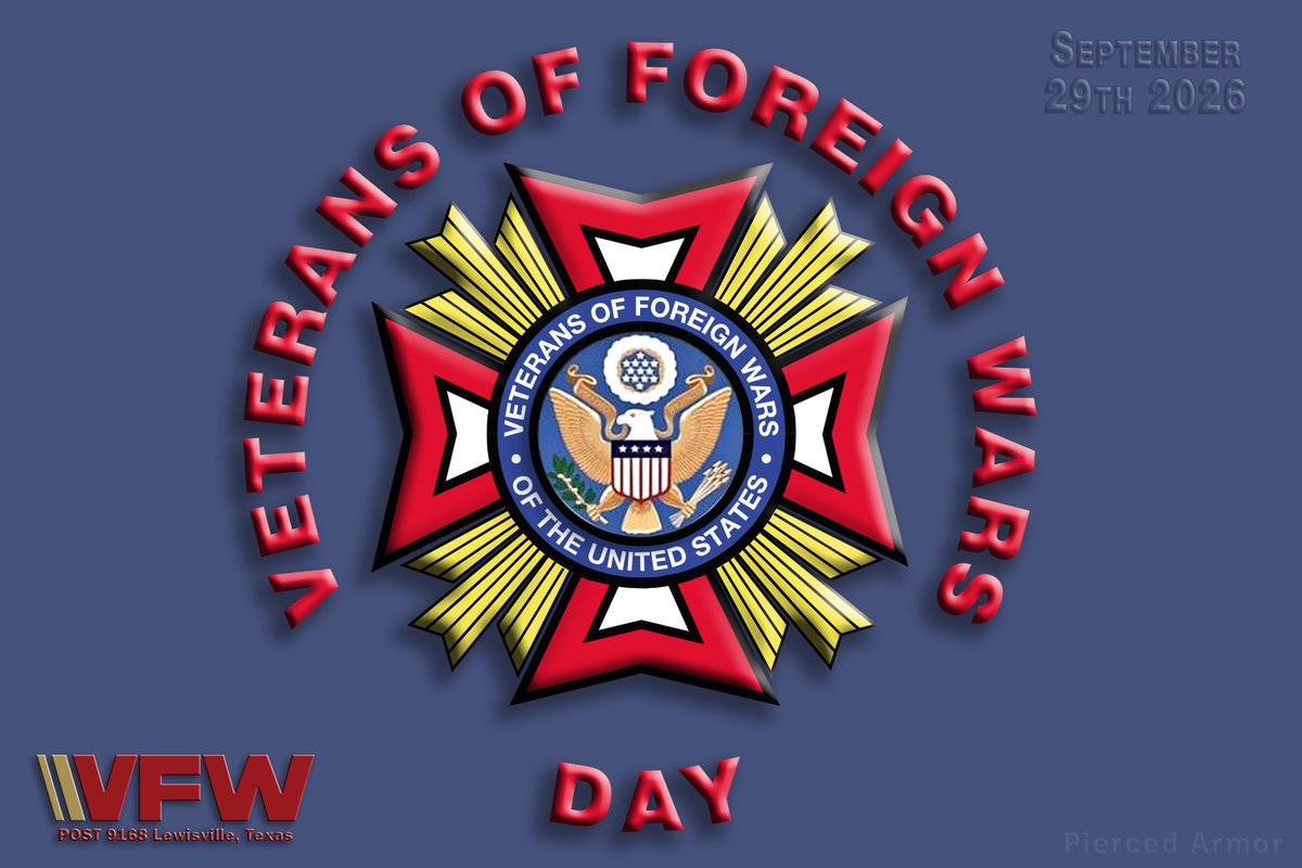PiercedArmor's tweet photo. Today, on VFW Day, Sept 29th,  I honor every veteran who served in foreign wars.

Thank you for standing watch so we can live free. Deep respect to all who have served. 

Your sacrifice is never forgotten.
God bless you all.

#VFWDay #ThankYouVeterans https://t.co/HGTLoAf16h