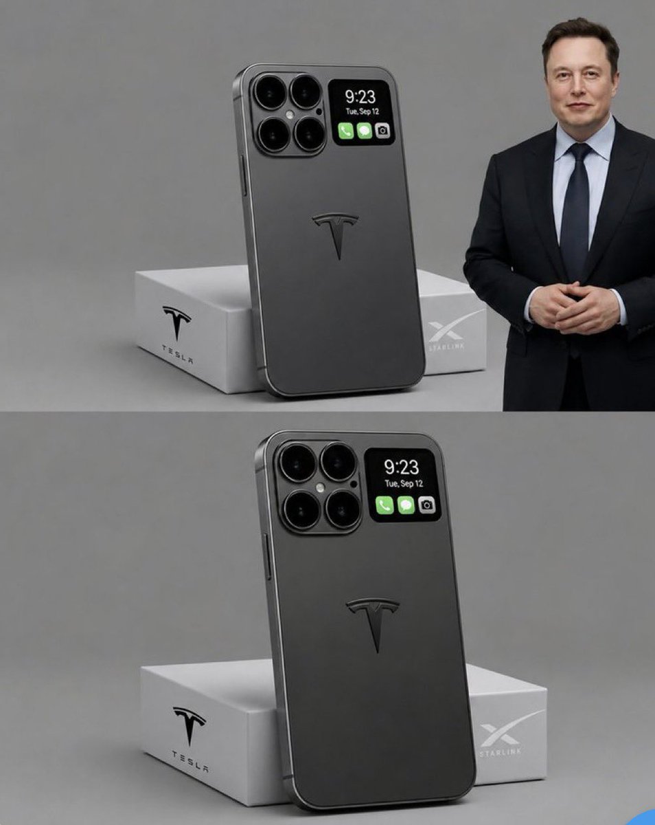 Muskunivrse_new's tweet photo. If Elon musk gives you free Tesla Phone would you accept?
(Yes &amp; No)🚨 https://t.co/Z2giF5UeY0
