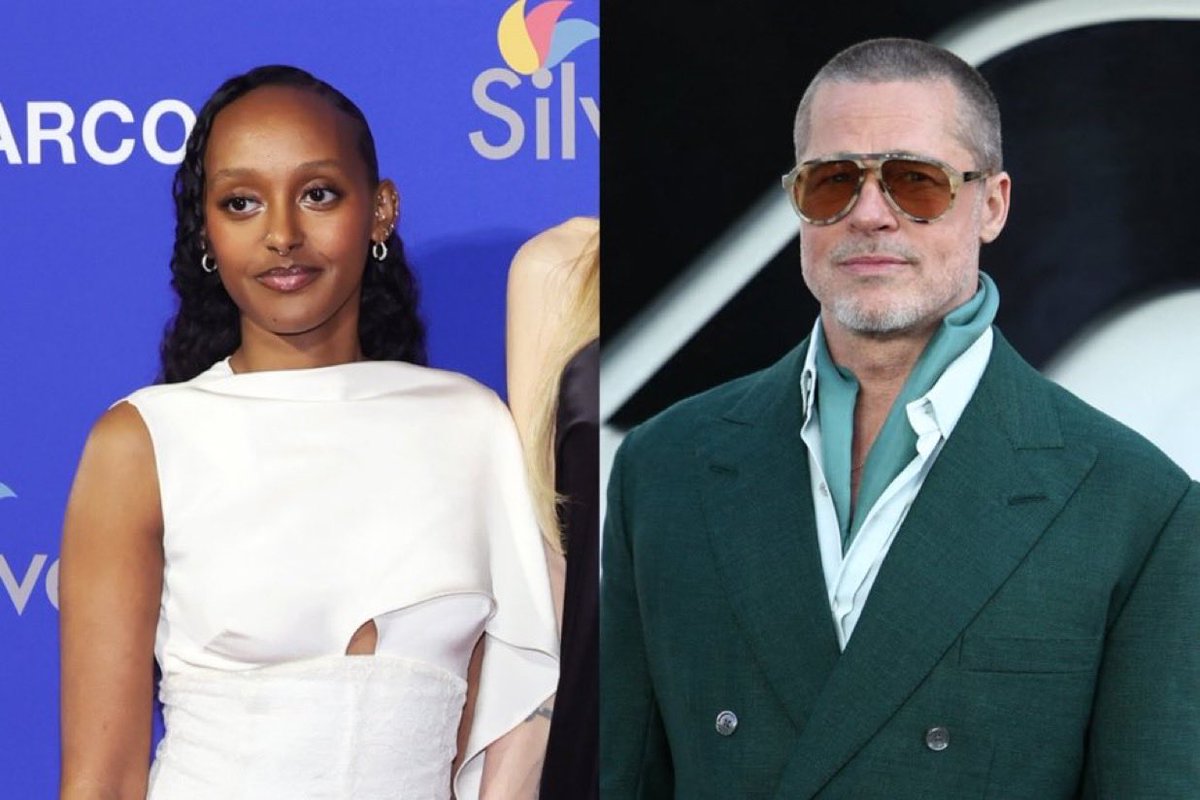 Indie5051's tweet photo. La hija de Brad Pitt, Zahara, se quita  oficialmente el apellido de su padre, Pitt. 

Zahara se une a sus hermanos Shiloh, Maddox y Vivienne, quienes también dejaron de usar el apellido de su padre. https://t.co/BjwNtaULgj