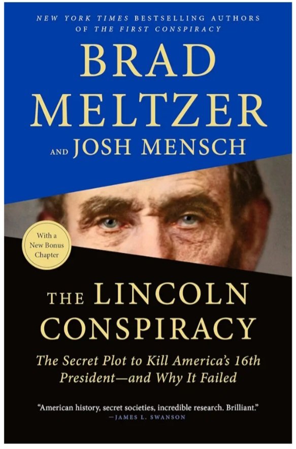 KathyHake's tweet photo. #30daysofTimeless Day 26
#Timeless inspired me to read more nonfiction over the years. The Lincoln Conspiracy by @bradmeltzer is 1 of the books I've loved! #historyandmystery #SaveTimeless #clockblockers Countdown to #10yearsofTimeless @TheTimelessRoom @TimelessSPTV @ShawnRyanTV https://t.co/PSXiiEZpCR