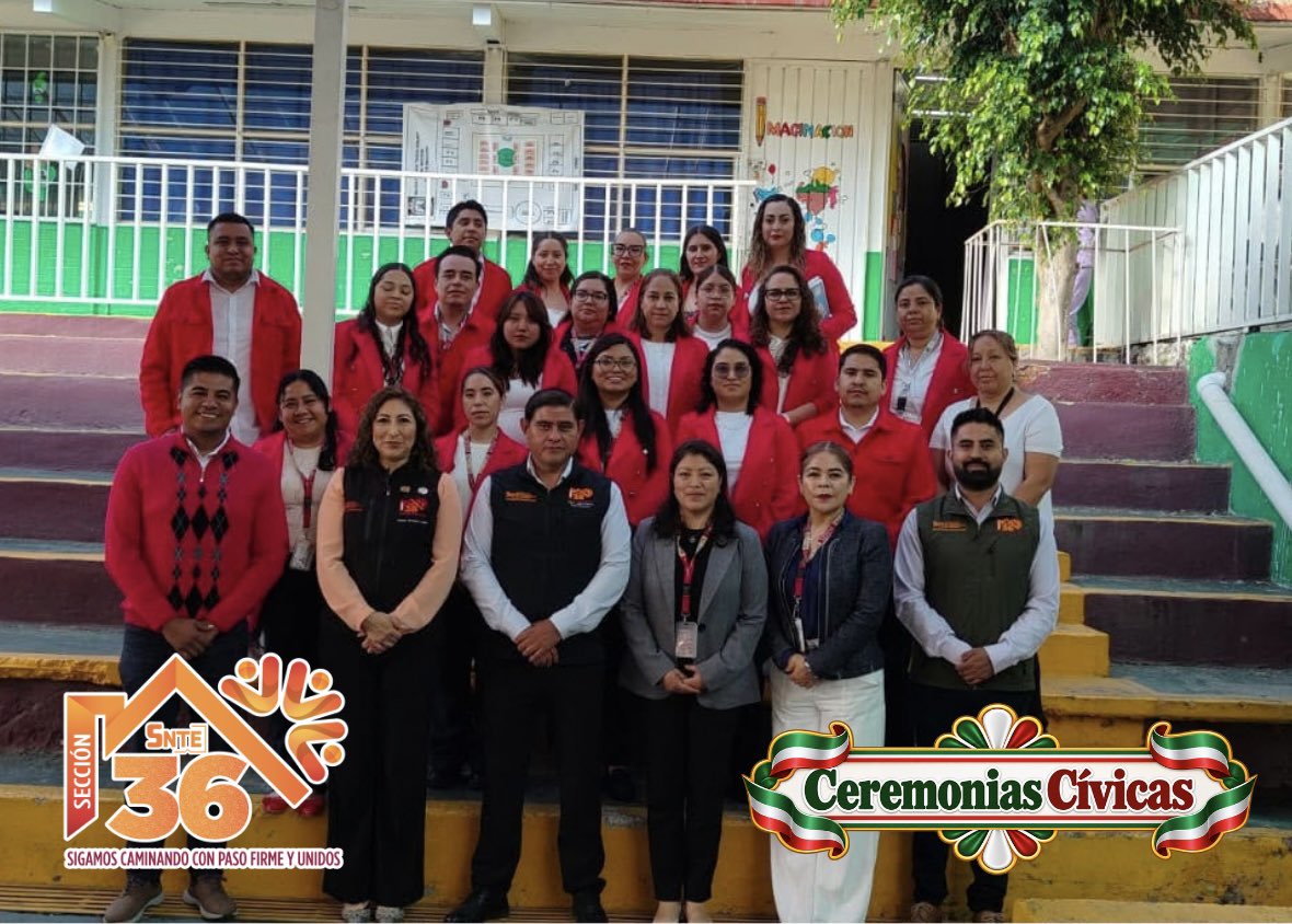 Seccion36Ofic's tweet photo. 🟠 Con la Representación de la Mtra. Mónica Miriam Granillo Velazco, Secretaria General de la Sección 36; Integrantes del Comité Ejecutivo Seccional y Coordinadores Sindicales, acompañaron  las ceremonias cívicas en instituciones de las 6 Regiones Sindicales del Valle de México. https://t.co/lywoZIYVtK