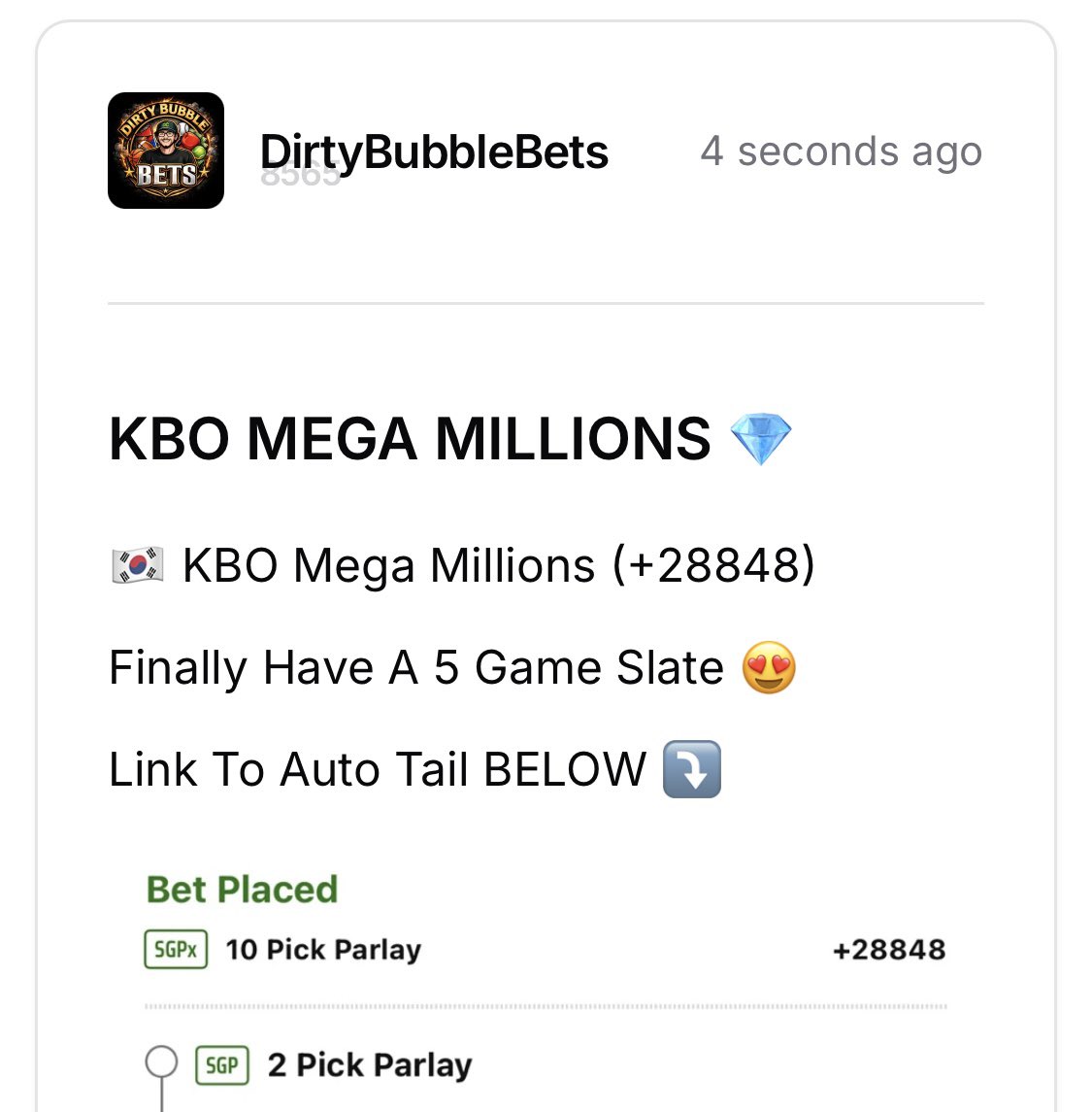 DirtyBubbleBets tweet picture