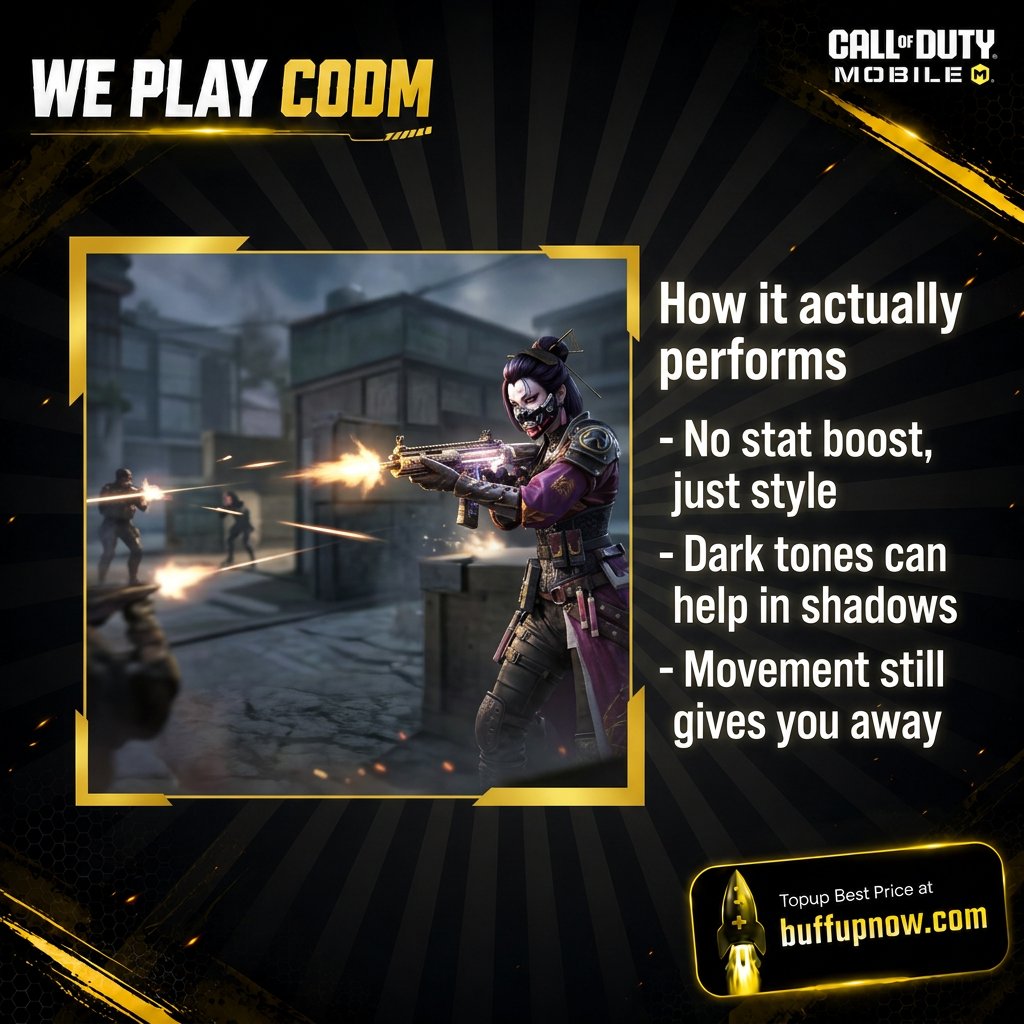 BuffUpNow_'s tweet photo. 😱 Lyra – Widow's Sentinel isn't actually a stealth buff.
Drip ≠ safer peeks.

👇 Does Lyra help you hide?

🏆International Esports Tournaments: https://t.co/hVRIhxJxnV
⚡ Top-up smarter → https://t.co/562gnaFNSu
#BuffUpNow #CODM https://t.co/mzfMLmeBkp