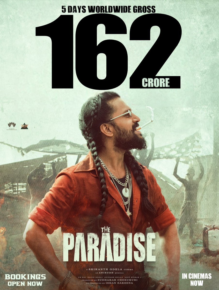 AsianBoxOffice's tweet photo. #TheParadise 5 Days Worldwide Collection ₹162 CRORES+ GROSS 🔥🔥🔥🔥🔥🔥

Natural Star #Nani 👑 https://t.co/PTgvb7NyTD