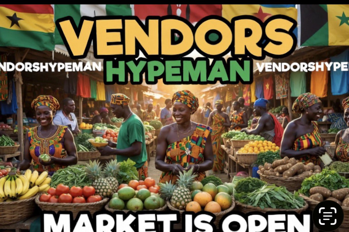 VendorsHypeman's tweet photo. Vendors, come outside!!!
Day don break!!
What are you selling today?
Drop your business under this tweet.
Let somebody scrolling this morning discover your hustle!!
No hiding this Tuesday!!!
Market don open oooo.
Put your business outside now!! https://t.co/ULymMGi0M7