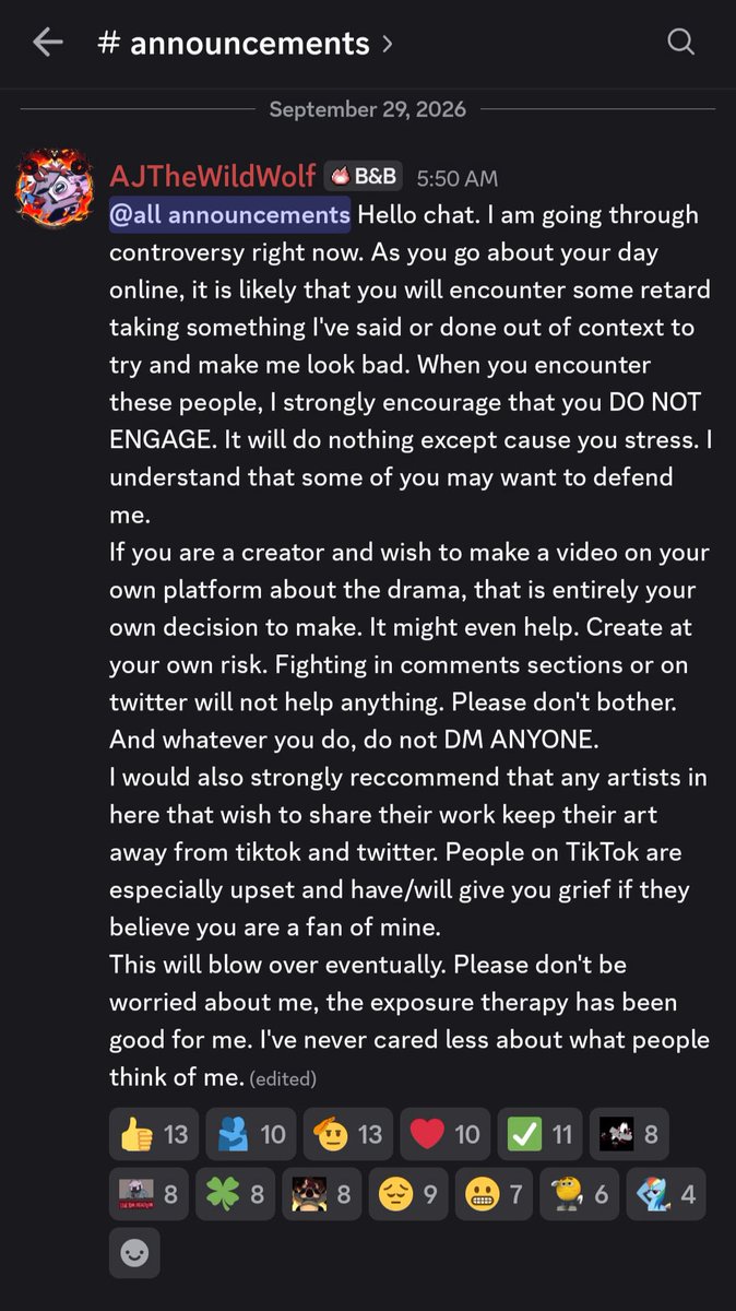 Starrlenade's tweet photo. What a disgusting word to call me and many others calling out the racism and bigotry in your work and discord server.

And urging your fans to make videos defending you instead of responding yourself. You don’t give a shit about the people you harmed. You are a sniveling coward. https://t.co/aPheOKvB04