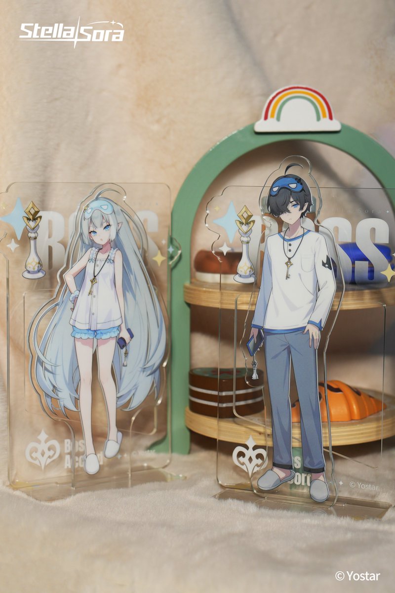 ShopYostar's tweet photo. Dear Tyrant,

Status update: Adventure paused. Bedtime mode activated! 🛌✨

The Tyrant duo come to life as acrylic stands in their rarely seen at-home looks!

Pajamas? Check. Slippers? Check. Sleep masks? Ready! So... who’s looking the sleepiest tonight? 👀

Order Now:
https://t.co/Ht4PKlKynX
https://t.co/rjZhkT7ftq

#StellaSora #Yostar #OurStellarJourney
