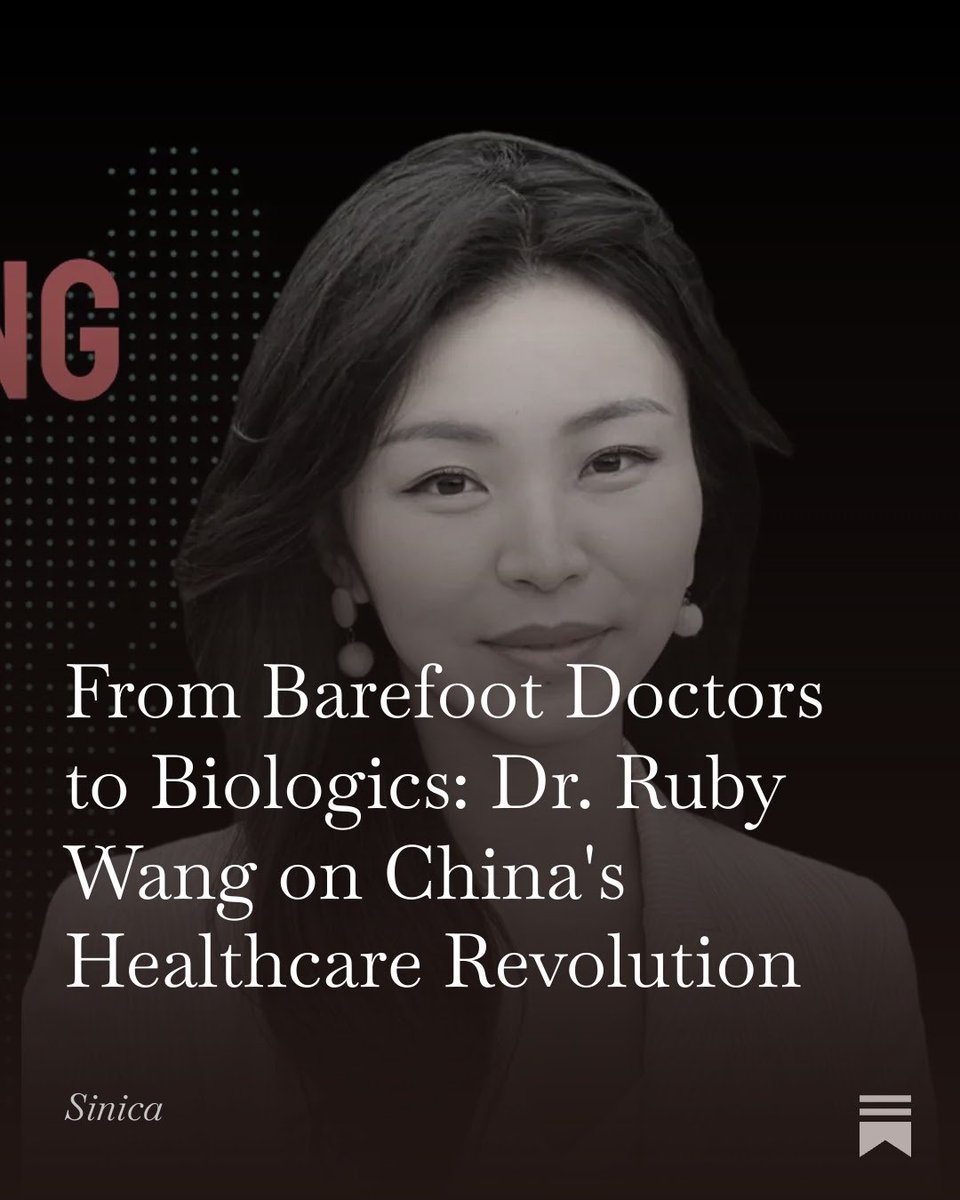 KaiserKuo's tweet photo. On the latest @SinicaPodcast, a conversation with Dr. Ruby Wang about the rapid advances China has made in healthcare — virtual doctors, leaps in pharmaceuticals and biologics, and much more. Listen wherever you get your pods or at the below. https://t.co/ptnqSWB1gl