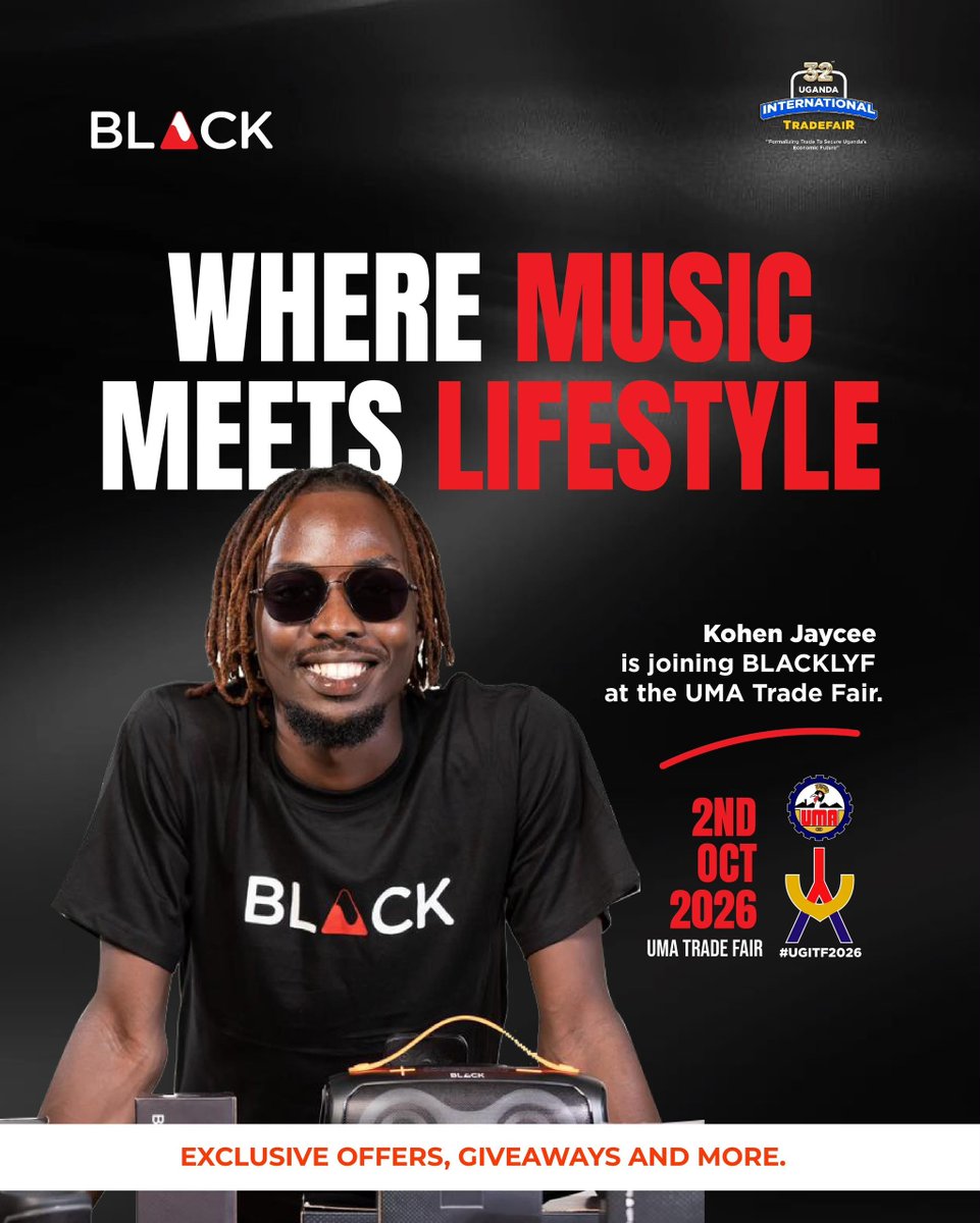ubant9's tweet photo. The countdown to the 32nd Uganda International Trade Fair is on! Get ready for incredible offers, exciting discounts and amazing products from your favourite brands. Come and meet these superstars 

The #BlackDeals @UGITF are coming. Don't miss out.

#UGITF2026 https://t.co/mVdW93duSD