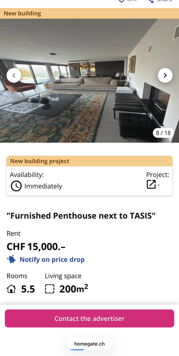ClaudioOchoaH's tweet photo. Amílcar ya desalojó el departamento en Suiza.

A menos de una semana de que @IrvingPineda lo encontró en Lugano, la propiedad aparece disponible por 15 mil francos, algo así como 324 mil pesos al mes. 

Más, mañana en Latinus Diario.

Aquí el link. https://t.co/x8I1XwcIgM https://t.co/zSjCWXBgun