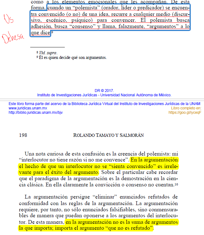 _acarballo's tweet photo. "...cuando un 'polemista' (orador, líder o predicador) se encuentra convencido (o no) de una idea, recurre a cualquier medio (discursivo, escénico, psíquico) para convencer. El polemista busca adhesión, busca 'consenso' y llama, falazmente, 'argumentos' a lo
que dice".

R. Tamayo https://t.co/dIKlizj0Ro