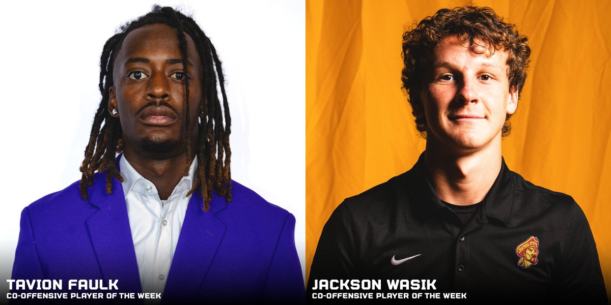 TheSIAC's tweet photo. 𝗦𝗜𝗔𝗖 𝗙𝗢𝗢𝗧𝗕𝗔𝗟𝗟 𝗪𝗘𝗘𝗞𝗟𝗬 𝗛𝗢𝗡𝗢𝗥𝗦 🏈

𝗖𝗼-𝗢𝗳𝗳𝗲𝗻𝘀𝗶𝘃𝗲 𝗣𝗹𝗮𝘆𝗲𝗿 𝗼𝗳 𝘁𝗵𝗲 𝗪𝗲𝗲𝗸
Tavion Faulk, Edward Waters University
Quarterback | Sr. | Carencro, La.

𝗖𝗼-𝗢𝗳𝗳𝗲𝗻𝘀𝗶𝘃𝗲 𝗣𝗹𝗮𝘆𝗲𝗿 𝗼𝗳 𝘁𝗵𝗲 𝗪𝗲𝗲𝗸
Jackson Wasik, Central State University
Quarterback | Jr. | Lexington, Ky.

𝗗𝗲𝗳𝗲𝗻𝘀𝗶𝘃𝗲 𝗣𝗹𝗮𝘆𝗲𝗿 𝗼𝗳 𝘁𝗵𝗲 𝗪𝗲𝗲𝗸
Carlos Bazert, Kentucky State University
Defensive Lineman | Fr. | Mansura, La.

𝗦𝗽𝗲𝗰𝗶𝗮𝗹 𝗧𝗲𝗮𝗺𝘀 𝗣𝗹𝗮𝘆𝗲𝗿 𝗼𝗳 𝘁𝗵𝗲 𝗪𝗲𝗲𝗸
Rourke Davis, Miles College
Kicker/Punter | So. | Tampa, Fla.

𝗡𝗲𝘄𝗰𝗼𝗺𝗲𝗿 𝗼𝗳 𝘁𝗵𝗲 𝗪𝗲𝗲𝗸
Antonio White Jr., Miles College
Defensive Back | So. | Snellville, Ga.

#SIAC | #SIACFB | #LeadersRiseHere
