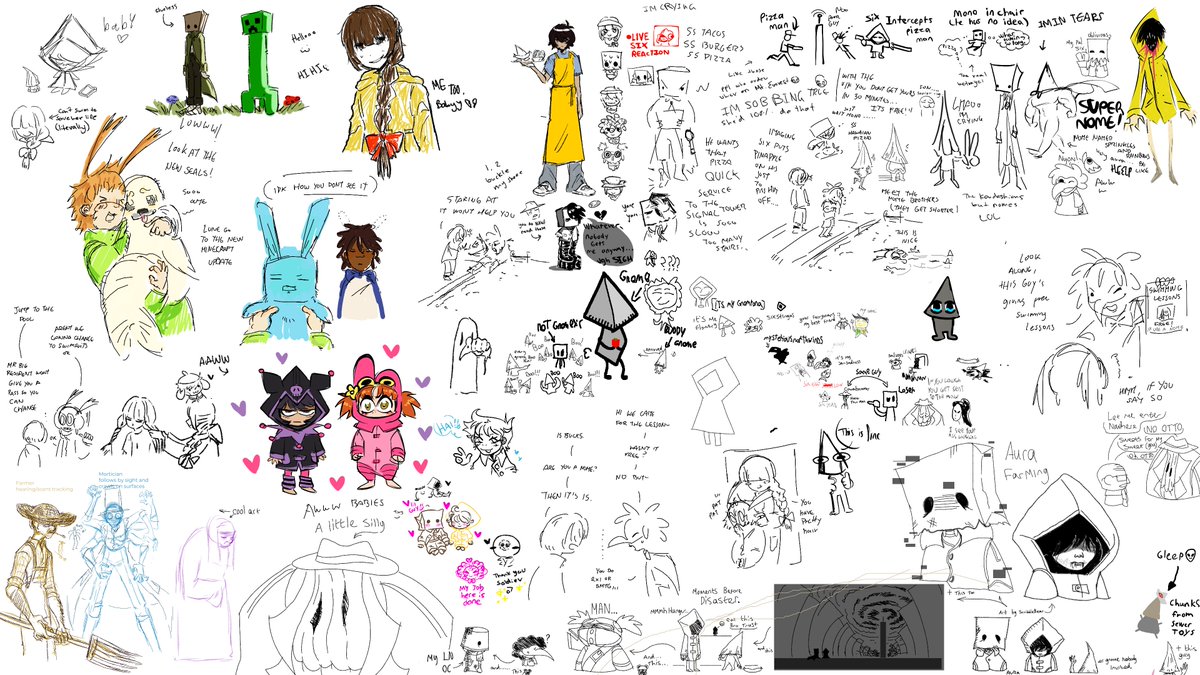 OrbishED's tweet photo. ALL THE DRAWINGS FROM THE LITTLE NIGHTMARES MAGMA!!! Thank you and see you next time!!!!! :]]] https://t.co/nFgnlx1Xd7