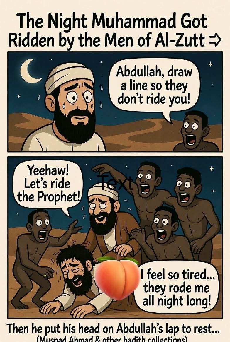 kain19962711's tweet photo. @mustbeprevail @GodLogic_GL For every blasphemy you commit against, an Al-Zutt raped and fucked the gay Muhammad. https://t.co/s9EcT0eTgI