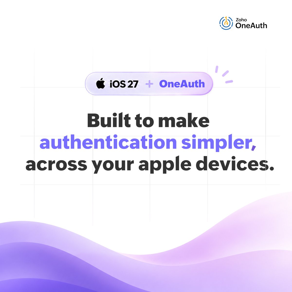 ZohoOneAuth's tweet photo. ✨ A smoother authentication experience, built for your entire day.

From morning coffee to evening wrap-up, on iPhone to Mac.

Update your OneAuth app and try iOS 27 across your Apple devices. https://t.co/WIGBZS6iVW