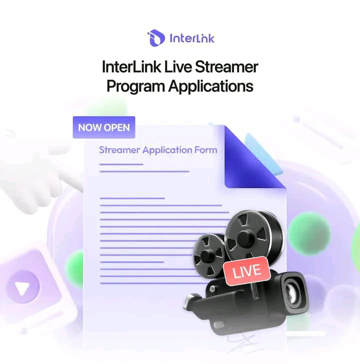 dbigadex's tweet photo. 🎙 INTERLINK LIVE STREAMER PROGRAM: APPLICATIONS ARE NOW OPEN!

Ready to go live, build your community, and earn rewards with InterLink? 

We’re officially opening applications for the InterLink Live Streamer Program, a new opportunity for creators and streamers who want to connect directly with the InterLink community through live content.

As an InterLink Live Streamer, you can:
🎥 Host livestreams and engage directly with your audience
💬 Build and grow your own community
💜 Receive donations and support from viewers
🏆 Climb the Top Streamer Leaderboard
💰 Compete for exclusive $ITL rewards
✨ Unlock more perks and opportunities as the program grows

Whether you’re an experienced streamer or a passionate creator ready to take the next step, we want to hear from you.

📝 Apply now: https://t.co/PLpiKY8EVu

Please complete the application with details about your content, streaming style, and experience. Our team will review your application and get back to you within 7 business days.