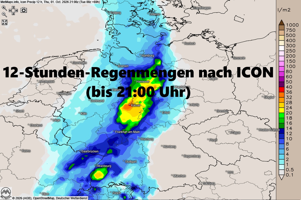 DonnerwetterDe's tweet photo. +++🌧️ Größere Modelluneinigkeiten bei der Kaltfront am Donnerstag! 🌩️+++

𝗪𝗶𝗲 𝘃𝗶𝗲𝗹 𝗥𝗲𝗴𝗲𝗻 𝗯𝗿𝗶𝗻𝗴𝘁 𝘂𝗻𝘀 𝗱𝗶𝗲 𝗞𝗮𝗹𝘁𝗳𝗿𝗼𝗻𝘁 𝗮𝗺 𝗗𝗼𝗻𝗻𝗲𝗿𝘀𝘁𝗮𝗴 𝘄𝗶𝗿𝗸𝗹𝗶𝗰𝗵?

Wer einen Blick auf die aktuellen Berechnungen der Wettermodelle wirft, sieht deutliche Unterschiede – sowohl bei den Regenmengen als auch bei den genauen Schwerpunkten:

𝙂𝙁𝙎 (𝙐𝙎-𝙈𝙤𝙙𝙚𝙡𝙡): Verlagert den kräftigsten Niederschlag am weitesten nach Westen. Besonders im Nordwesten sowie über NRW bis ins Saarland rechnet GFS mit größeren Regenmengen von lokal über 40 bis 50 l/m².

𝙄𝘾𝙊𝙉 (𝘿𝙀-𝙈𝙤𝙙𝙚𝙡𝙡): Sieht den Regenschwerpunkt weiter östlich über der Mitte Deutschlands – zwischen Hannover, Kassel und der zentralen Mitte sind kräftige Regengüsse mit stellenweise 40 bis 50 l/m² im Modelllauf.

𝙀𝘾𝙈𝙒𝙁 (𝙀𝙪𝙧𝙤𝙥𝙖̈𝙞𝙨𝙘𝙝𝙚𝙨 𝙈𝙤𝙙𝙚𝙡𝙡): Rechnet die Kaltfront insgesamt moderater und breitgezogener. Ein flächiges Band bringt zwar verbreitet Regen (ca. 15 bis 30 l/m² von der Nordsee bis nach Hessen), stärkere Extremspitzen bleiben hier jedoch aus.

Also: Dass es nass wird, ist sicher – wo genau die heftigsten Regengüsse niedergehen, bleibt bis kurz vor Eintreffen der Front spannend! 📊👀

Wir beobachten die weitere Entwicklung natürlich weiterhin genau für Euch!

Karteninfoℹ️

🌧𝟭𝟮-𝙎𝙩𝙪𝙣𝙙𝙚𝙣-𝙍𝙚𝙜𝙚𝙣𝙢𝙚𝙣𝙜𝙚𝙣 (𝟬𝟵:𝟬𝟬 - 𝟮𝟭:𝟬𝟬 𝙐𝙝𝙧) 𝟯𝟬.𝟬𝟵.𝟮𝟬𝟮𝟲 𝙣𝙖𝙘𝙝 𝙂𝙁𝙎, 𝙄𝘾𝙊𝙉, 𝙀𝙕𝙈𝙒𝙁🌧

Mehr auf www. https://t.co/3tgS5hrj3c

#Wetter #Kaltfront #Regen #Wettermodelle #GFS #ICON #ECMWF #Donnerwetter #Wettervorhersage #Herbstwetter