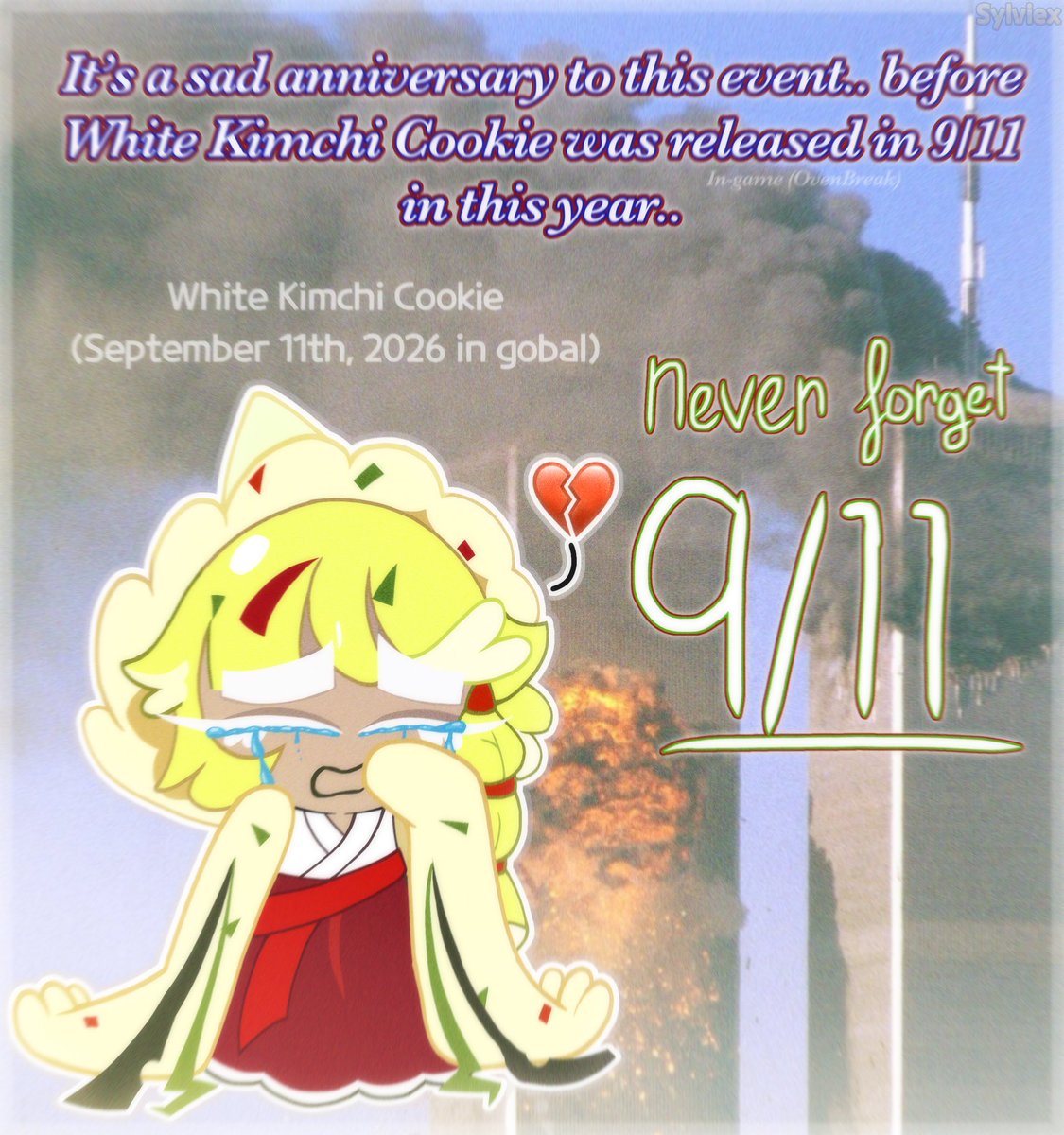 BG_Return's tweet photo. #cookierun #cookierunovenbreak #whitekimchicookie #september11th #911memorial #fanart #digitalart #artstyle #illustration #artist #devsisters #sad #crying #antiterrorism #ibispaintx #art #sylviex https://t.co/lj5Z5gDyuC