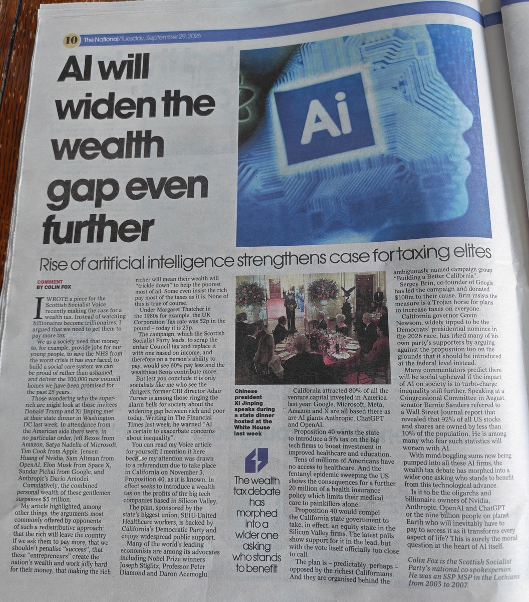 HughCullenSSP's tweet photo. .@colinfoxssp writing about solutions to rising inequality in @ScotNational today. @The_SSP_ https://t.co/MrlRQC4nmc