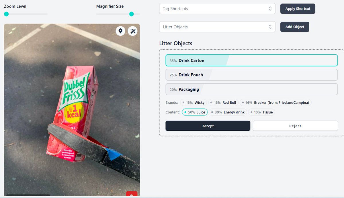 LitterApp_NET's tweet photo. Now live: LitterBot.
We are working on the litterbot again,
So as of today, if you upload a photo, you can still use your own preferred way of tagging the litter, but you can also use the suggestions of LitterBot,
Or select a better option first and the accept those.
Nice!!! https://t.co/a9yPWVQgum