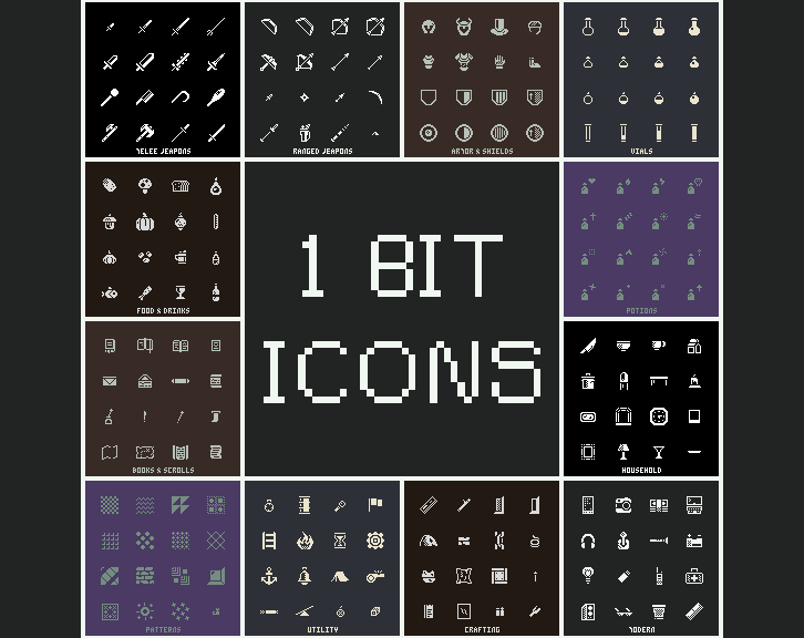 SeeOneGames's tweet photo. Released a 1-Bit Icons Pack on itchio
256 Icons with multiple recolours
Check it out
https://t.co/XPGj6fS1TU

#1bit #pixelart #gameassets https://t.co/xeoX1zRSKk