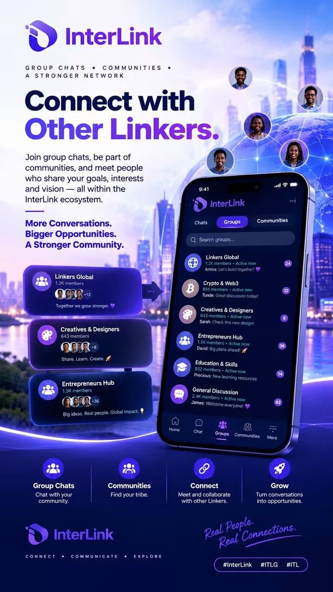 OloladeADE3863's tweet photo. 👥 Great communities start with meaningful connections.

InterLink Chat is being developed with group communication and community interaction in mind, giving Linkers new ways to connect, communicate, and engage. 🌐

More conversations. Stronger connections

#InterLink #ITLG #ITL https://t.co/aQdktDbUE3
