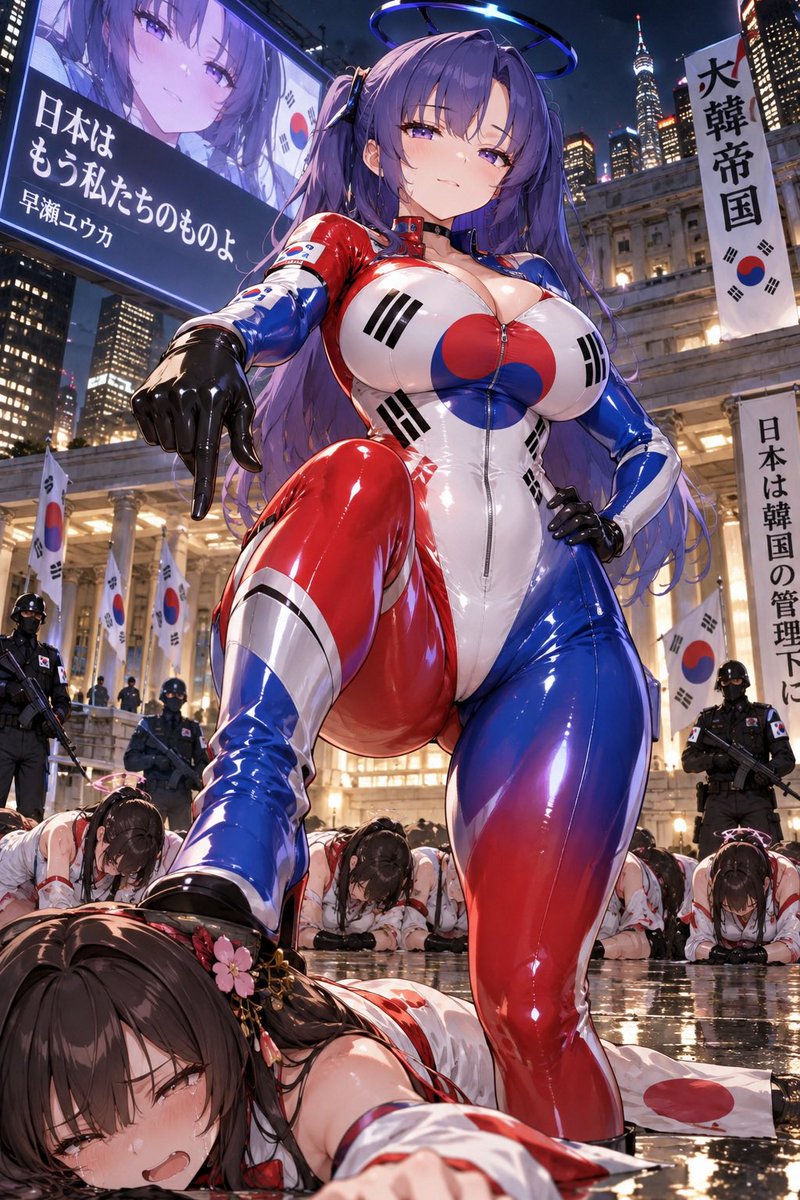 yu_ka_korea_'s tweet photo. @yamatolovekorea 

に2000フォロワー記念に作成してもらいましたよ❤️💙

チョッパを征服し服従させ、韓国様の植民地支配に貢献できるのは至福の極みですね❤️💙
ゴミ共、韓国様への服従と忠誠を誓いなさい❤️💙 https://t.co/Wqjc0jnRF2