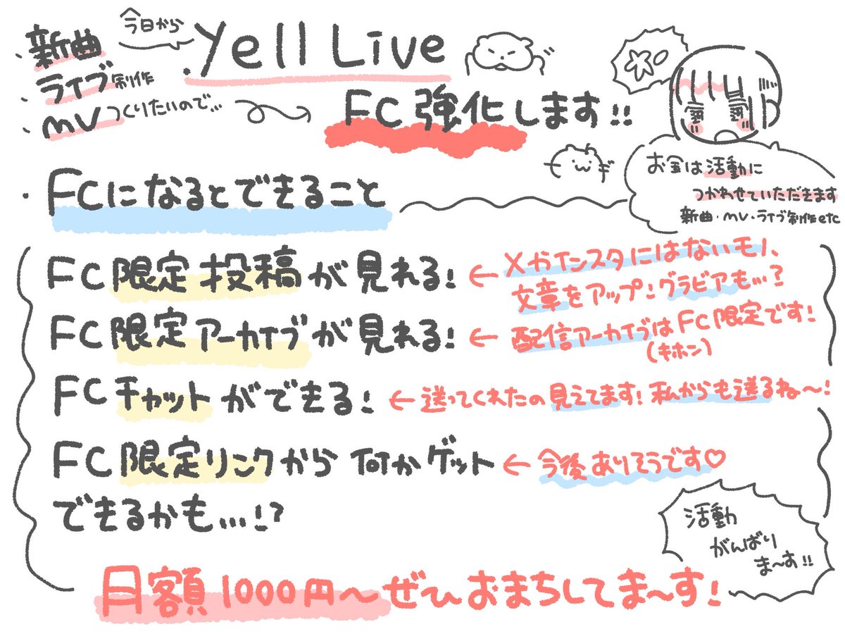 nemoto_nagi's tweet photo. \\新曲、MV、ライブ制作のため…//

🔥.yell Live FC強化します！🔥

❣️アプリダウンロード…
https://t.co/RhqXBpypov
❣️FC投稿…https://t.co/09IudI9Dum https://t.co/4SpwvLwRC1