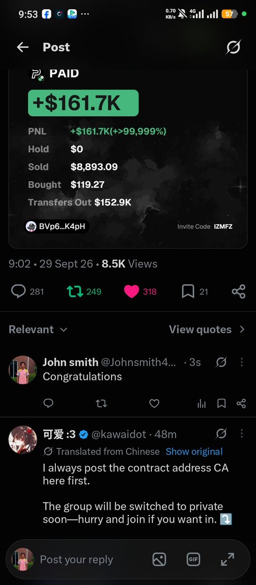 Johnsmith46077's tweet photo. @dyknoir I pray this is my first win 

4kEx2YbAgQxTqun3ShWStEgHFS8CXPzCwJNCWQfB2kks https://t.co/OSCgU5VkhE