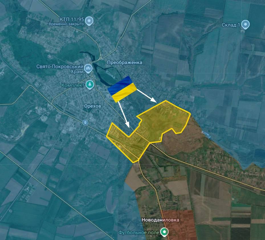 angelshalagina's tweet photo. 🇺🇦 BREAKING: Ukrainian forces have fully cleared Orikhiv and Preobrazhenka in the Zaporizhzhia region.

Two more Ukrainian settlements cleared of russian forces. https://t.co/Ghh2sukQlz