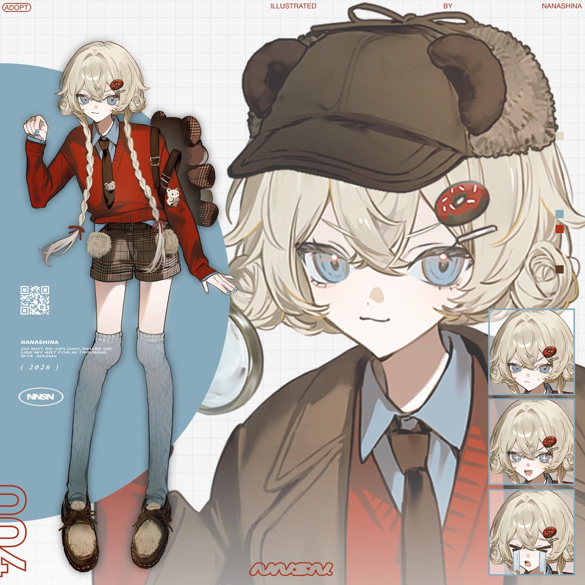 74_NA2shi's tweet photo. 立ち絵を出品しました🧸
学生くまガールです。探偵にしたりしなかったりできるパーツ付き。10/7まで🍂
#adopt #立ち絵販売 #つなぐ

https://t.co/s76g1gnlnL https://t.co/zq5U35TYwi