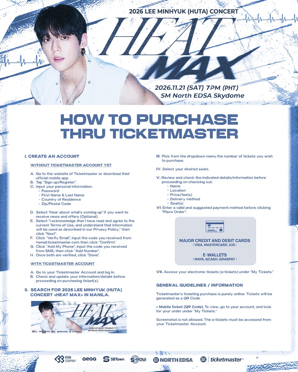 officialsbtown's tweet photo. 🚨CAUTION: THINGS ARE ABOUT TO GET HOTTER! ❤️‍🔥

HUTA is coming in with a BOOM for his HOTTEST first-ever solo concert in the Philippines! ❤️‍🔥💥

2026 LEE MINHYUK (HUTA) CONCERT <HEAT MAX> in MANILA

📅 November 21, 2026 (SAT) 
⏱️ 7:00PM (PHT)
📍SM North EDSA Skydome https://t.co/c7aAISdGJT
