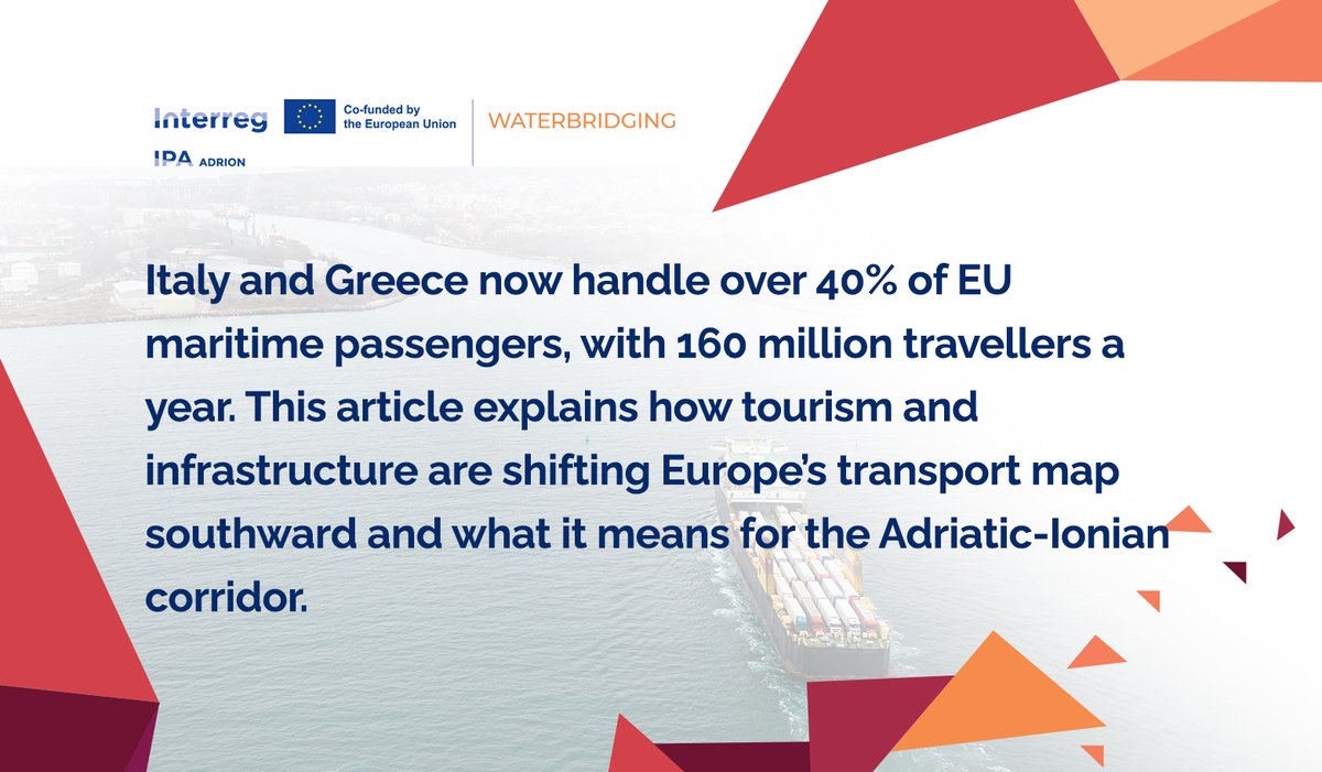 WaterBridging's tweet photo. Read full article:
https://t.co/KSbcnPgCz7
#Waterbridging #interreg #EUFunding #SustainableTransport #SmartMobility #SeamlessIntegration #EUGreenDeal #ZeroCarbonTransport https://t.co/QYqwd1bhhQ