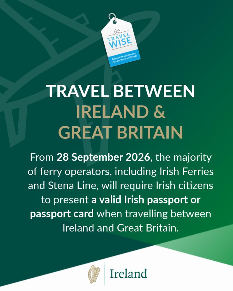 irishinbritain's tweet photo. 🛂New regulations
The majority of ferry operators, including Irish Ferries &amp; Stena Line, now require Irish citizens to present a valid Irish passport or passport card when travelling between Ireland &amp; Britain
Check your carrier's requirements before travel
https://t.co/zZDZUIlJVW https://t.co/8db8X2ltsa