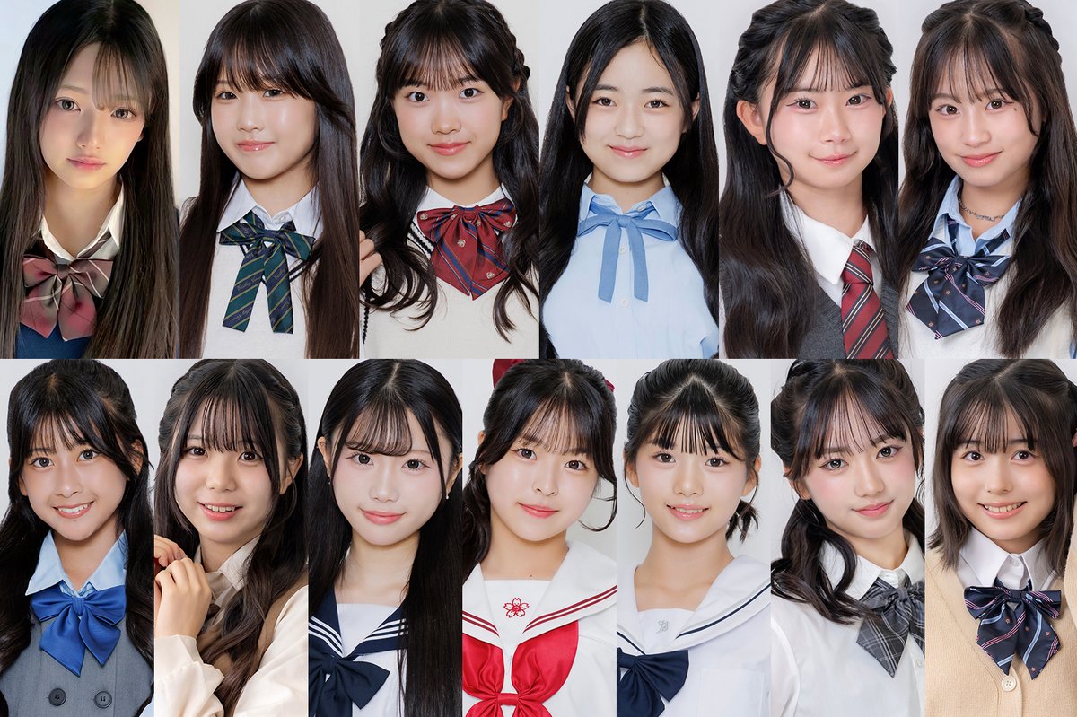 modelpress's tweet photo. ◤「JCミスコン2026」
ファイナリスト13人を発表👑◢

今年の“日本一かわいい女子中学生”は？

📷️ファイナリスト一覧
https://t.co/XBShh7eIEN

あやな 3年生
ゆめ 1年生
すずか 1年生
みゆ 1年生
寧々羽 2年生
きょうか 1年生
のの花 1年生
しゅりな 3年生
おでねね 3年生
りのん 1年生
つむぎ 1年生
ゆづ 1年生
ゆあ 1年生

#JCミスコン @JCmisscon
