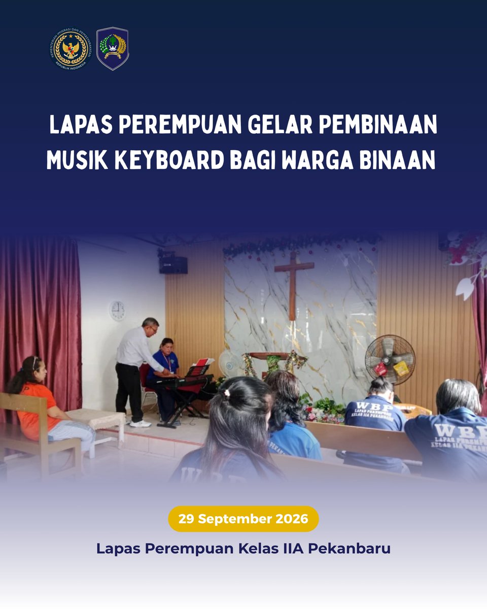 LppPku's tweet photo. Lapas Perempuan Gelar Pembinaan Musik Keyboard bagi Warga Binaan https://t.co/FcJ9Qh0CyE