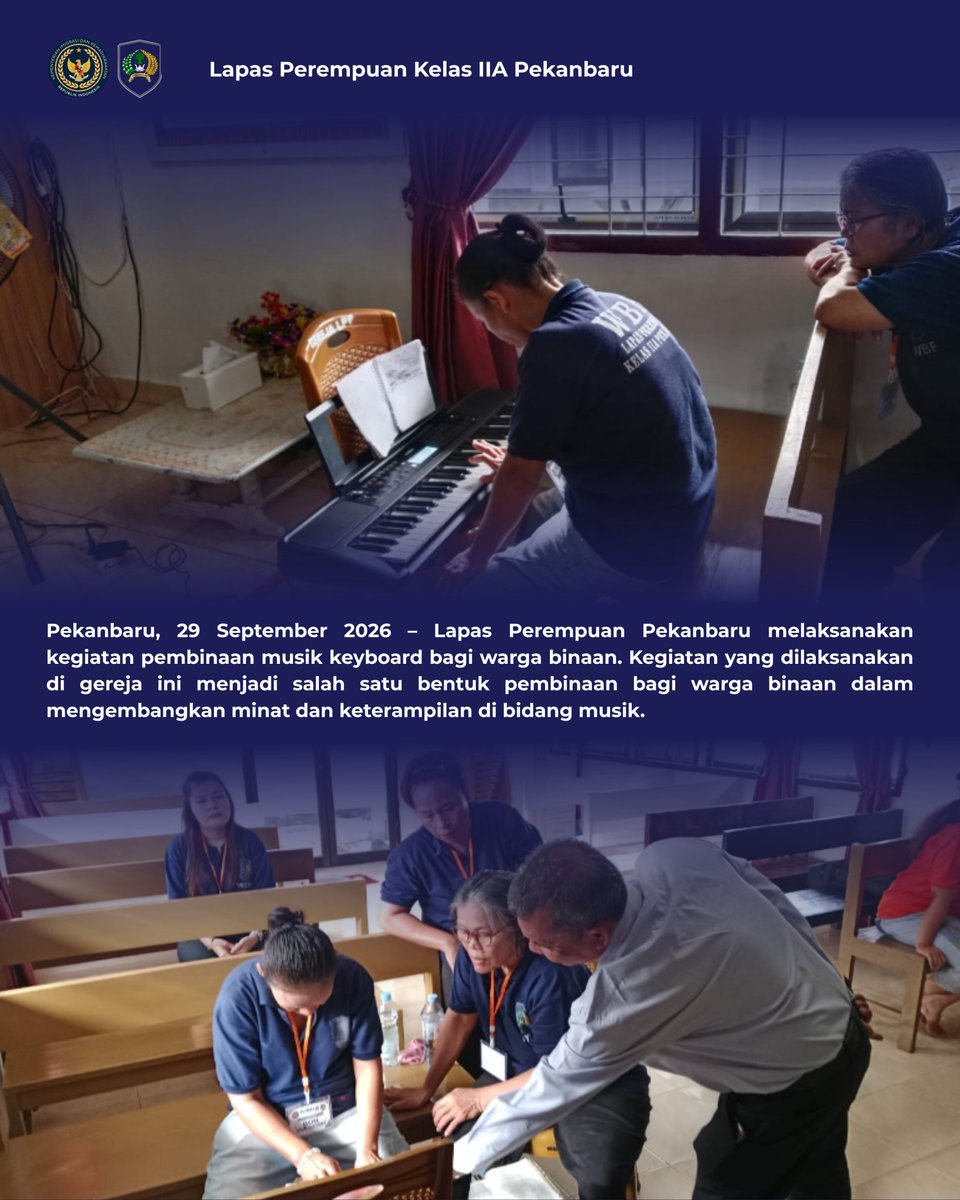 LppPku's tweet photo. Lapas Perempuan Gelar Pembinaan Musik Keyboard bagi Warga Binaan https://t.co/FcJ9Qh0CyE