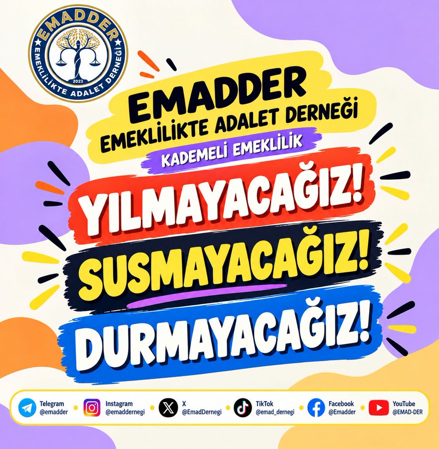 rakin_0637's tweet photo. @HaydarAna1 @EmadDernegi @RTErdogan @isikhanvedat @TBMMresmi @dbdevletbahceli @csgbakanligi Hak arayışımız kararlılıkla sürecek. Talep ettiğimiz şey ayrıcalık değil; gasp edilen hakkın teslimidir. Kademe haktır!
@EmadDernegi
#KademeliEmeklilik
👇👇👇 👇👇👇
#KademeYasalaşsın https://t.co/OBkPx8Xqck